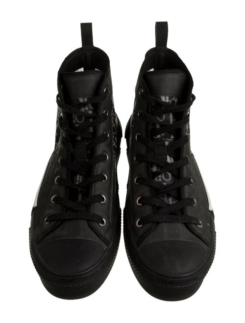 DIOR MEN Oblique Jacquard Leather Lace-Up Boots