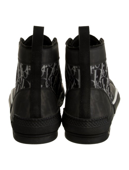 DIOR MEN Oblique Jacquard Leather Lace-Up Boots