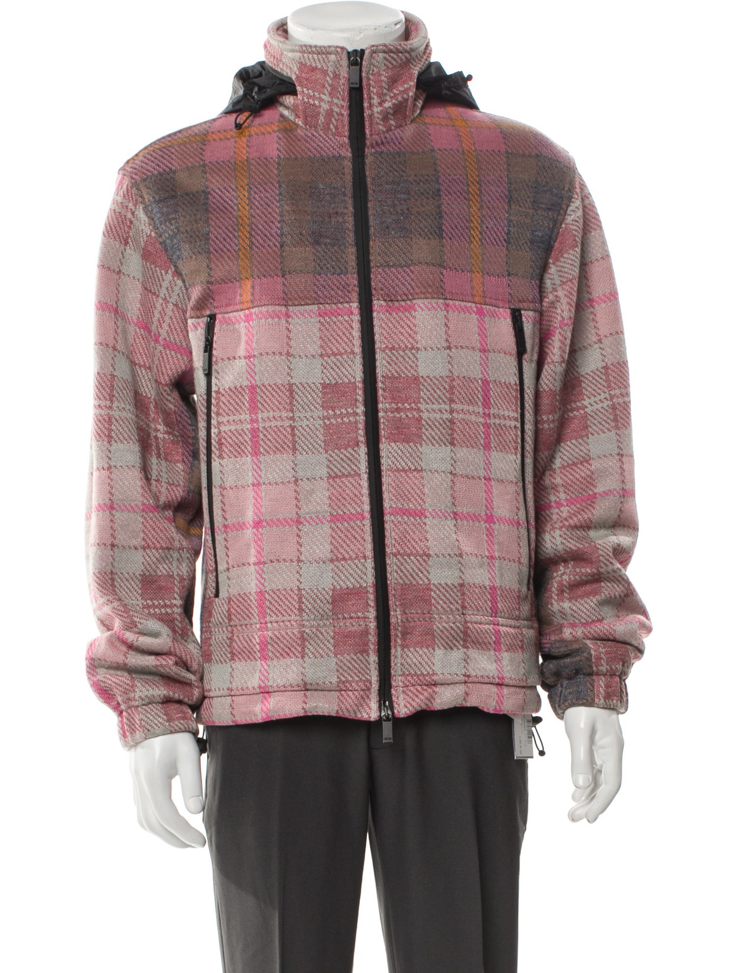 DIOR MEN 2023 Check Plaid Puffer Coat w/ Tags