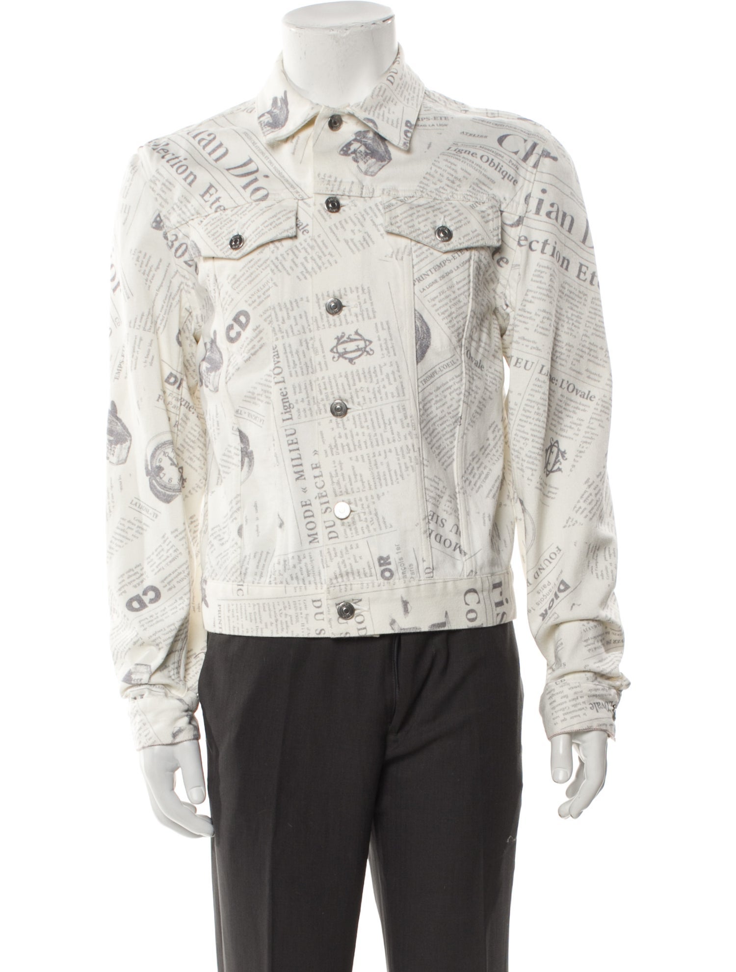 DIOR x Daniel Arsham 2020 Newspaper Trucker Jacket