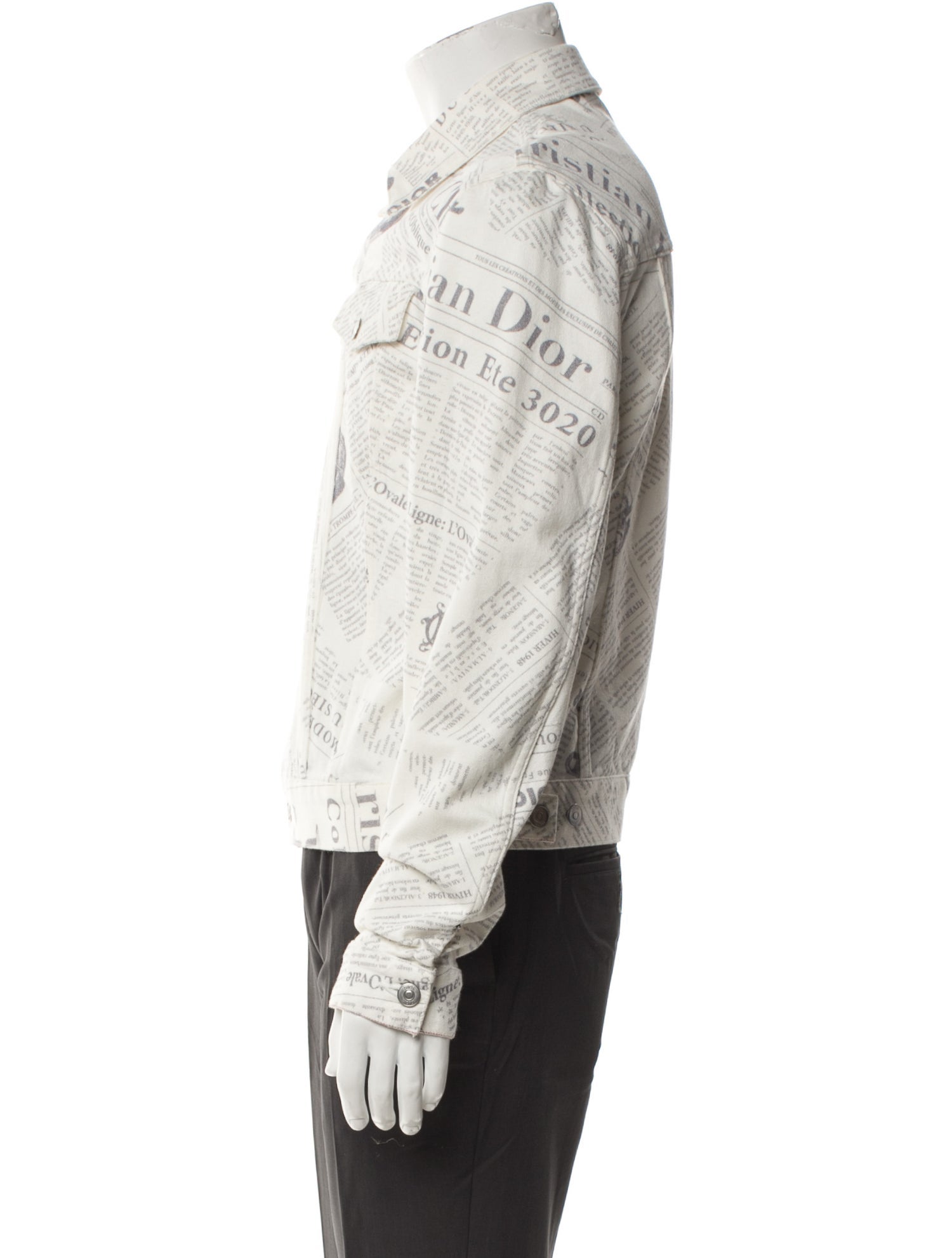 DIOR x Daniel Arsham 2020 Newspaper Trucker Jacket