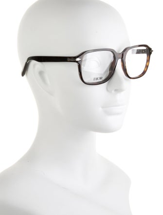 DIOR MEN Black Tie 223 Square Eyeglasses