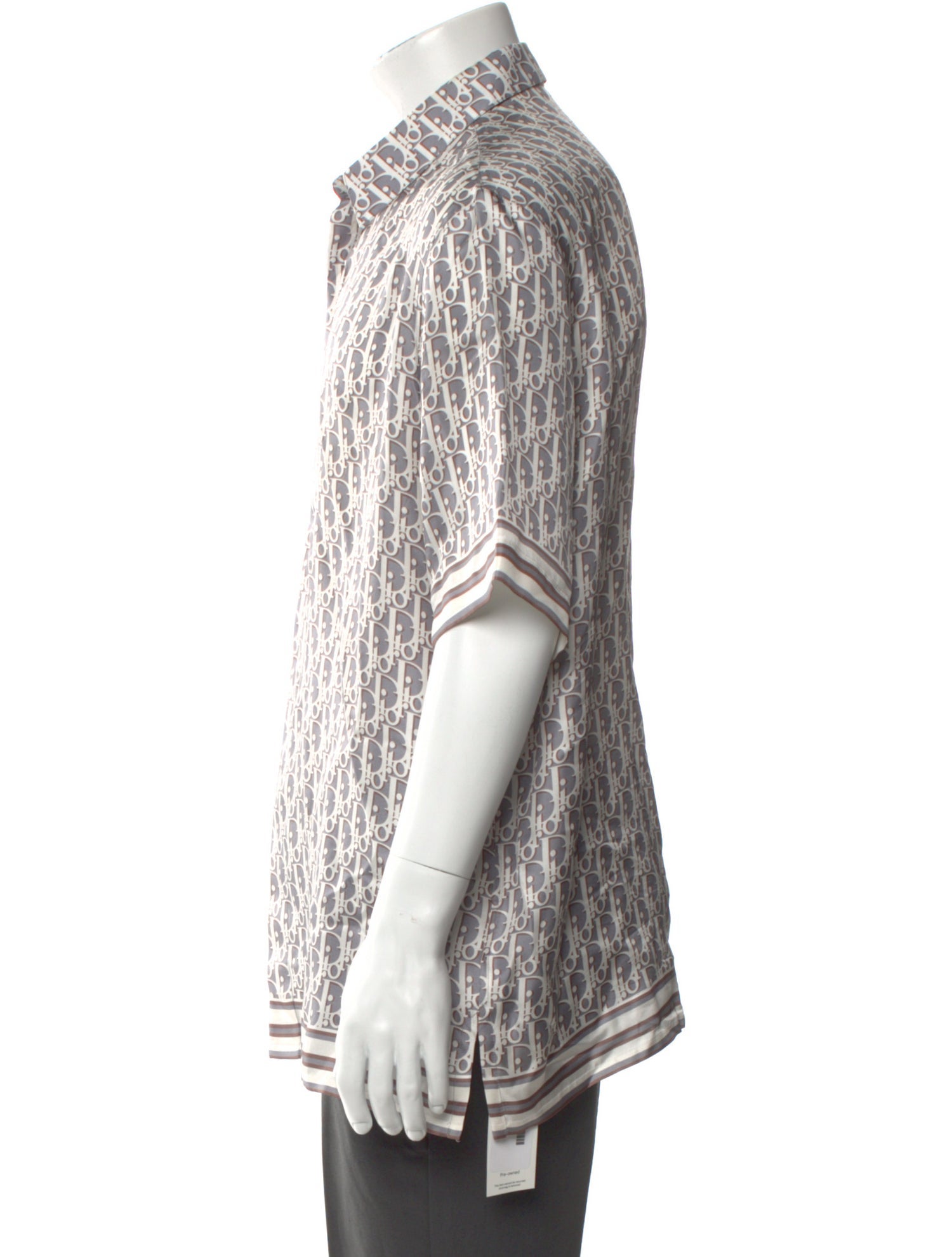 DIOR MEN Oblique Jacquard Silk Shirt