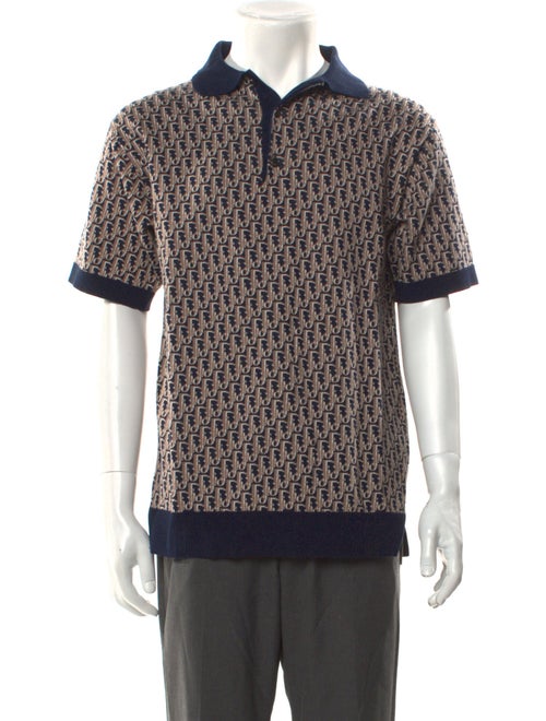DIOR MEN 2022 Oblique Jacquard Polo Sweater