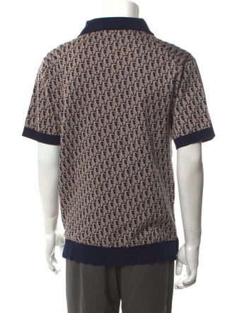 DIOR MEN 2022 Oblique Jacquard Polo Sweater