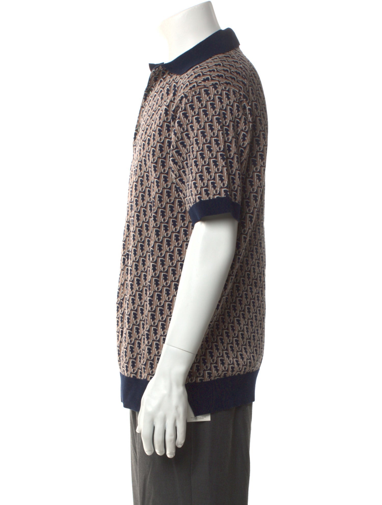 DIOR MEN 2022 Oblique Jacquard Polo Sweater