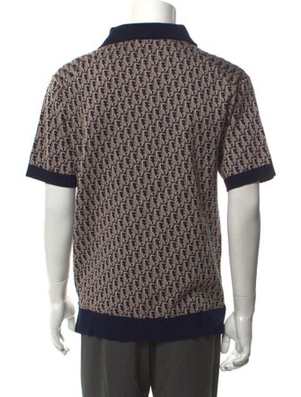 DIOR MEN 2022 Oblique Jacquard Polo Sweater