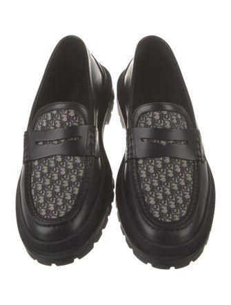 DIOR MEN Leather Printed Loafers
