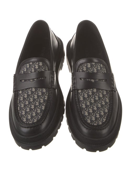 DIOR MEN Leather Printed Loafers