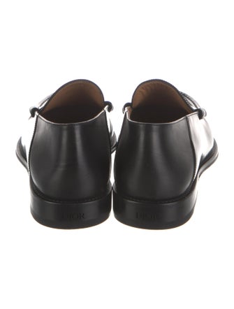 DIOR MEN Oblique Jacquard Leather Dress Loafers