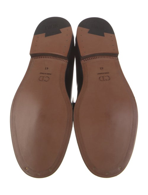 DIOR MEN Oblique Jacquard Leather Dress Loafers