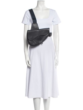 DIOR MEN Leather Saddle Bag