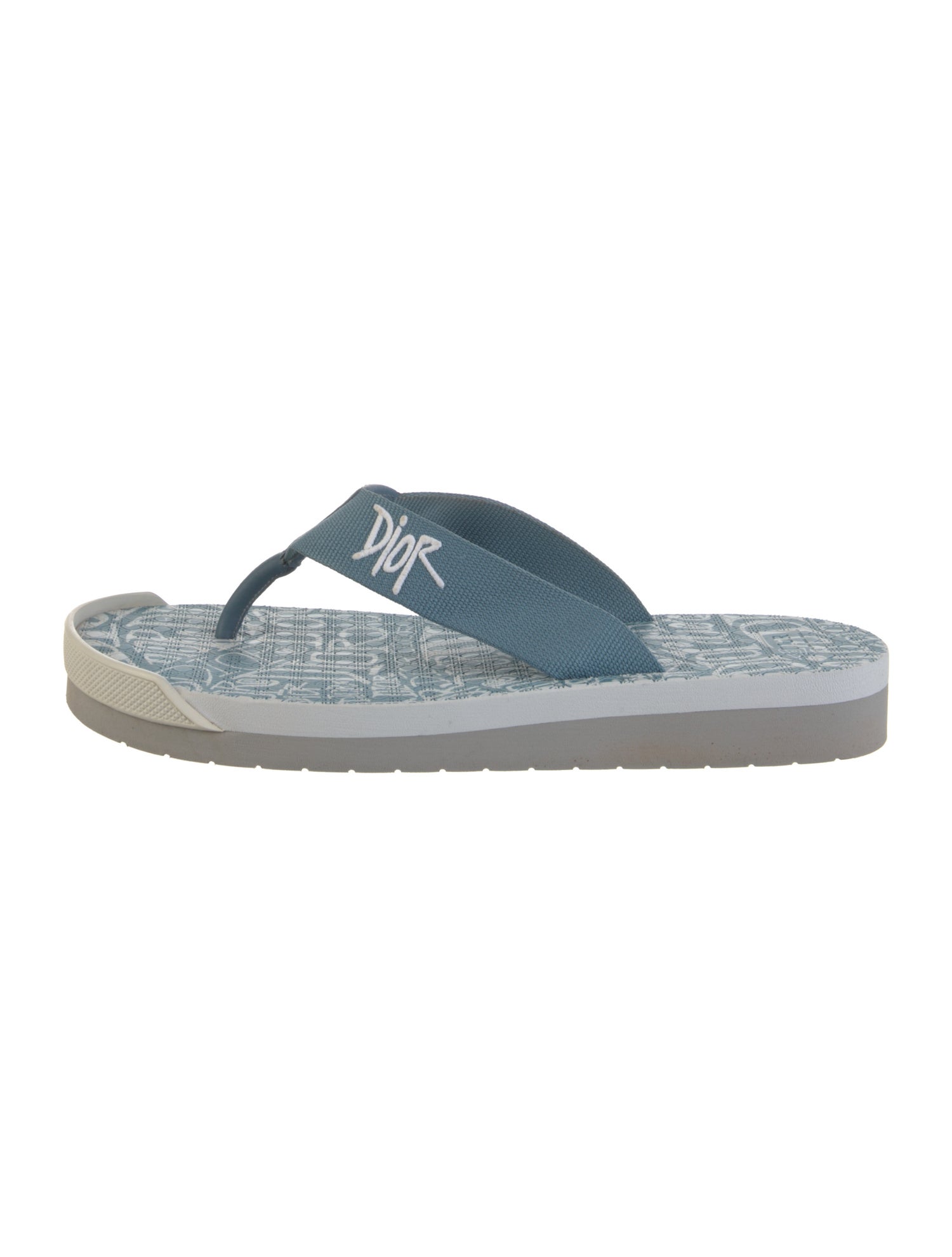 DIOR MEN Cannage Pattern Flip Flops