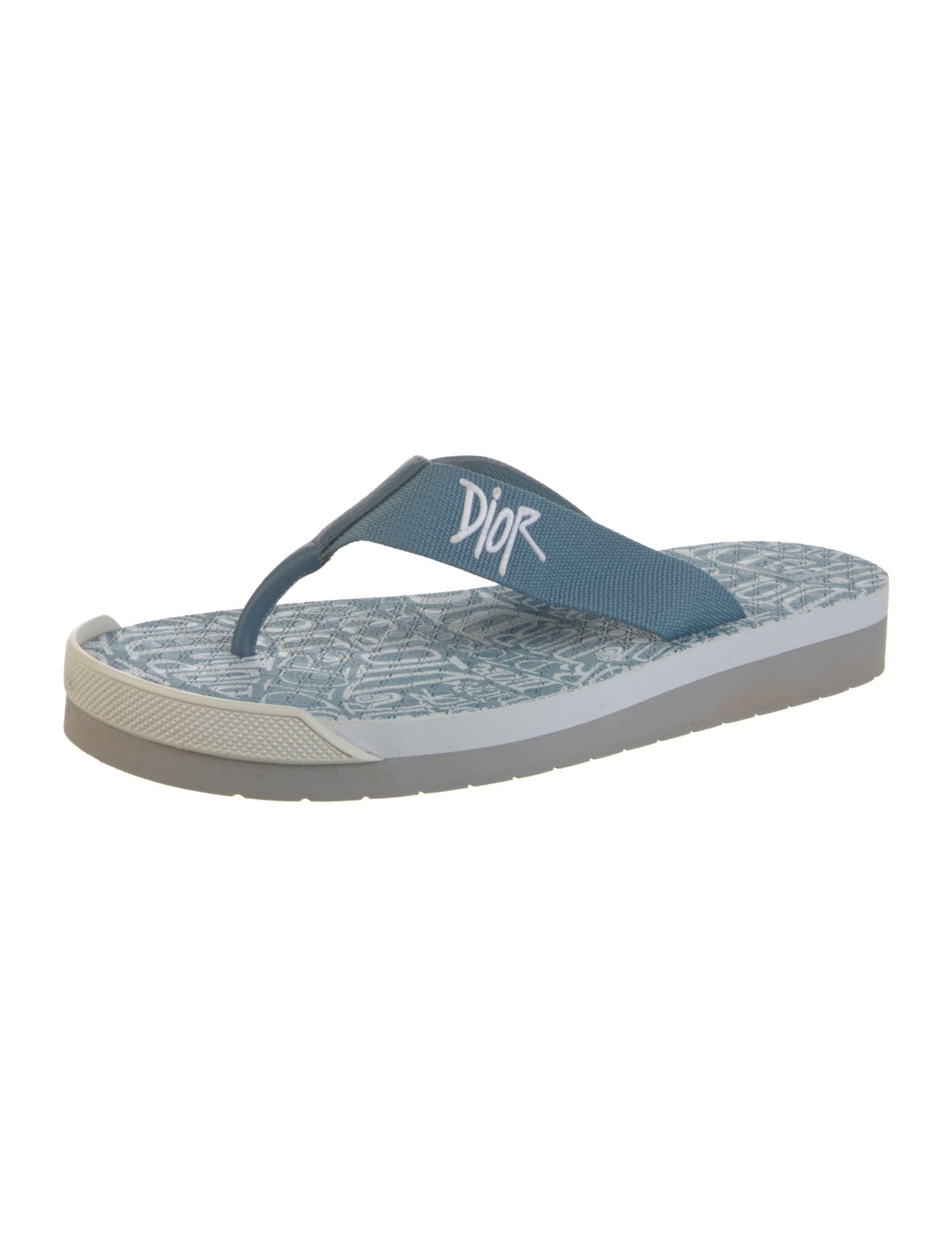 DIOR MEN Cannage Pattern Flip Flops