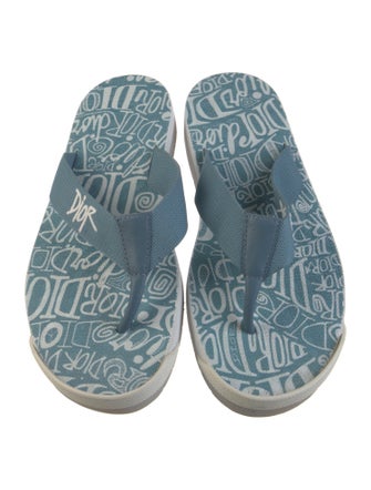 DIOR MEN Cannage Pattern Flip Flops