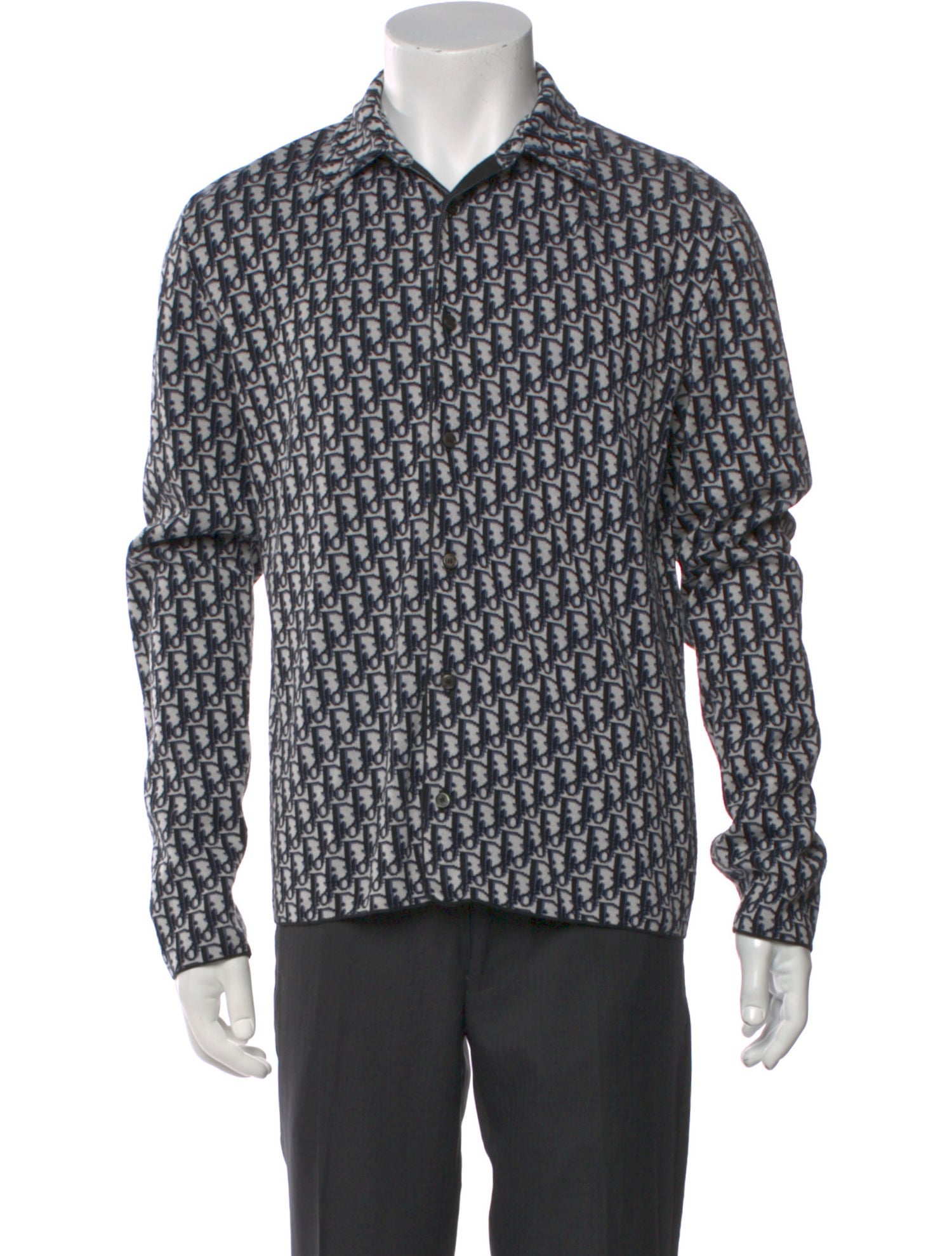 DIOR MEN 2020 Oblique Jacquard Polo Sweater
