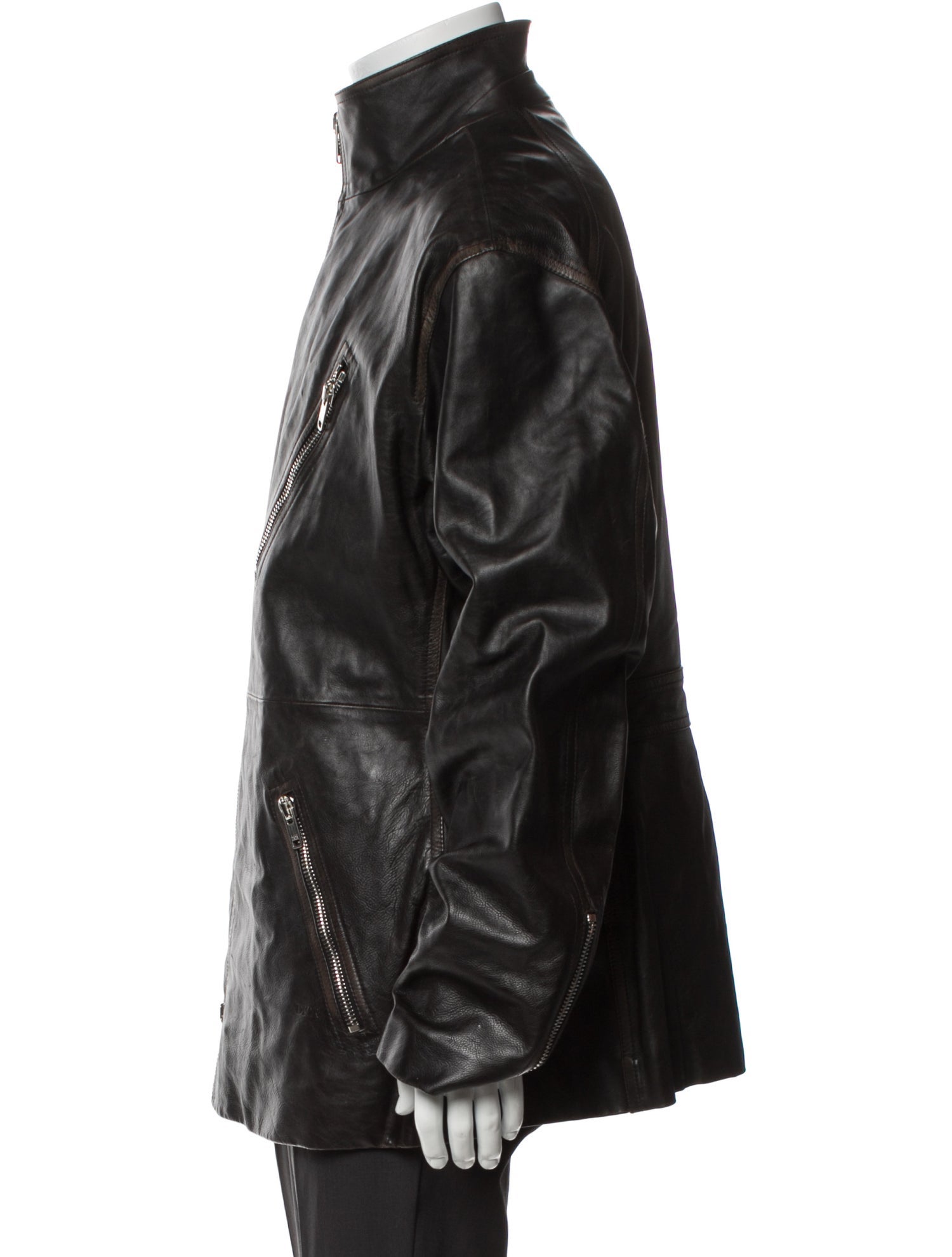 DIOR MEN 2022 Calf Leather Moto Jacket