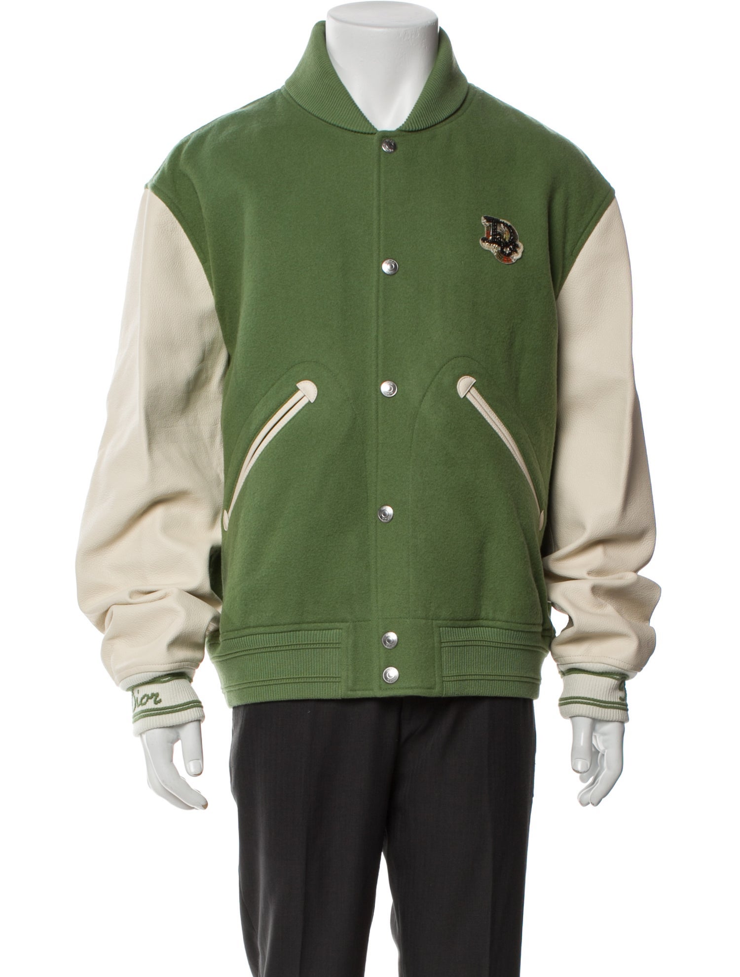 DIOR x Denim Tears 2023 Virgin Wool Varsity Jacket