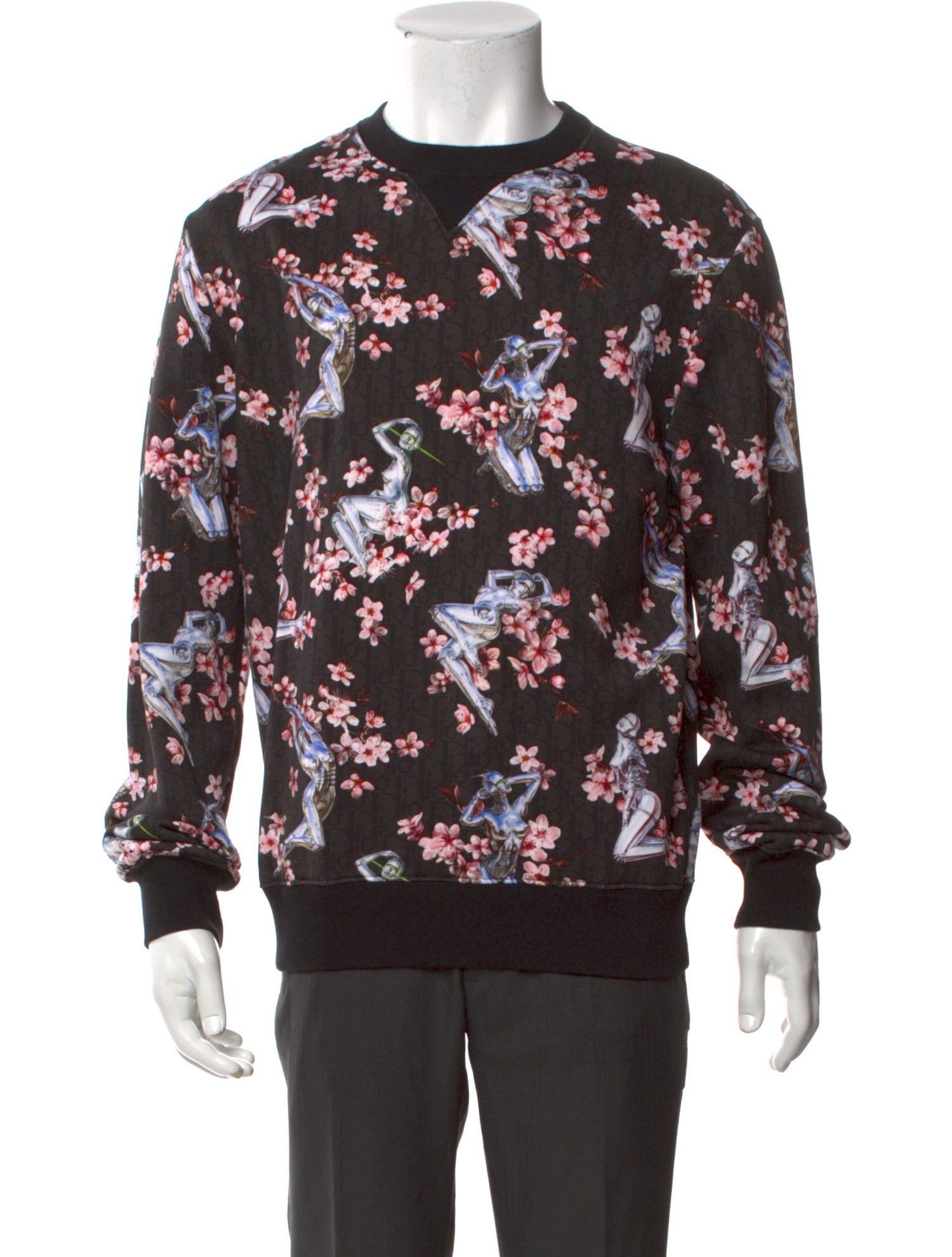 DIOR MEN Oblique Jacquard Crew Neck Sweatshirt