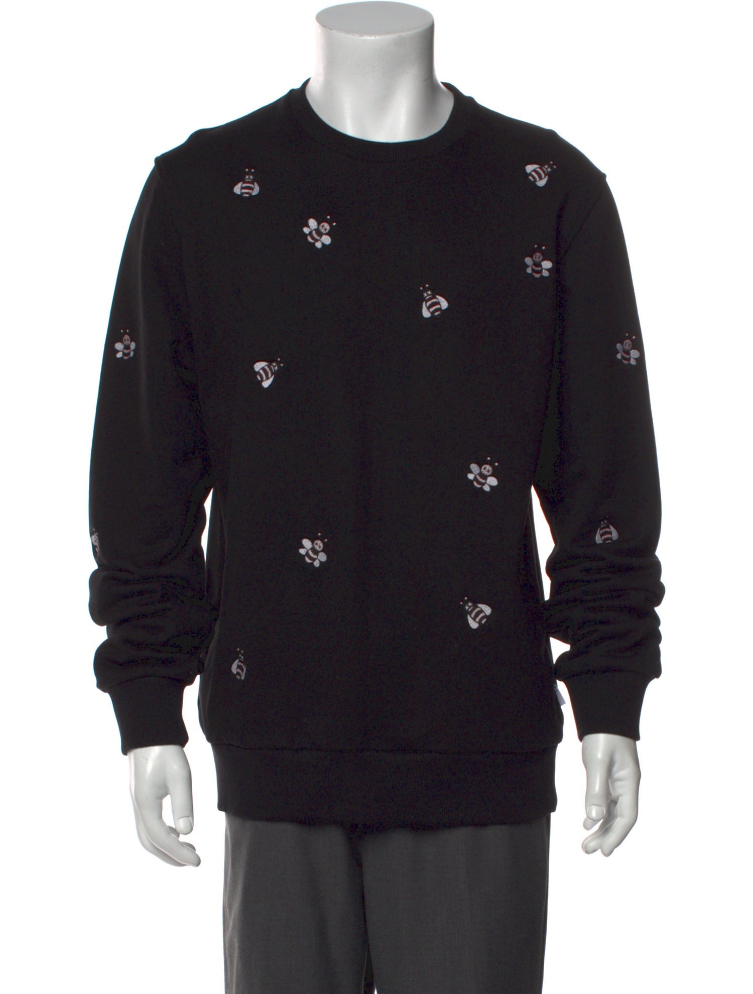 DIOR x KAWS Bee Accent Graphic Print Sweatshirt