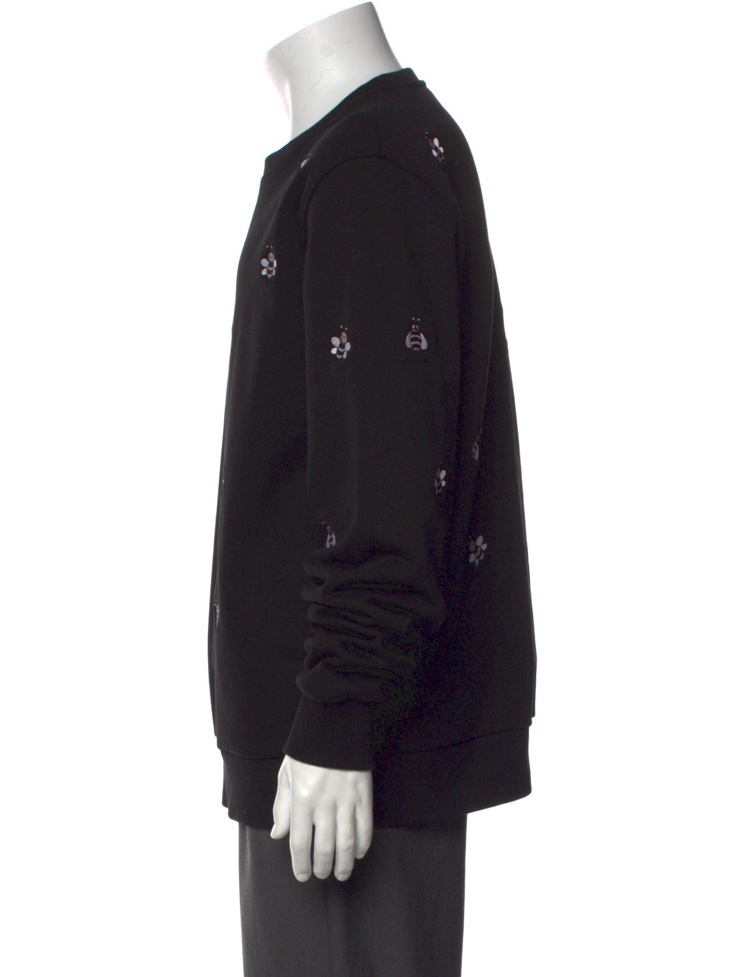 DIOR x KAWS Bee Accent Graphic Print Sweatshirt