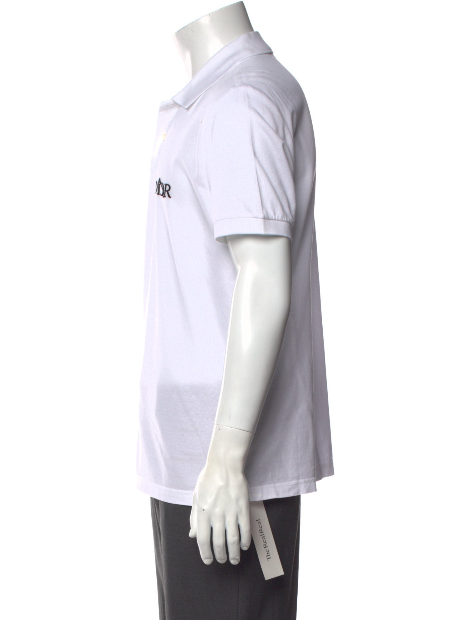 DIOR MEN Graphic Print Crew Neck Polo Shirt