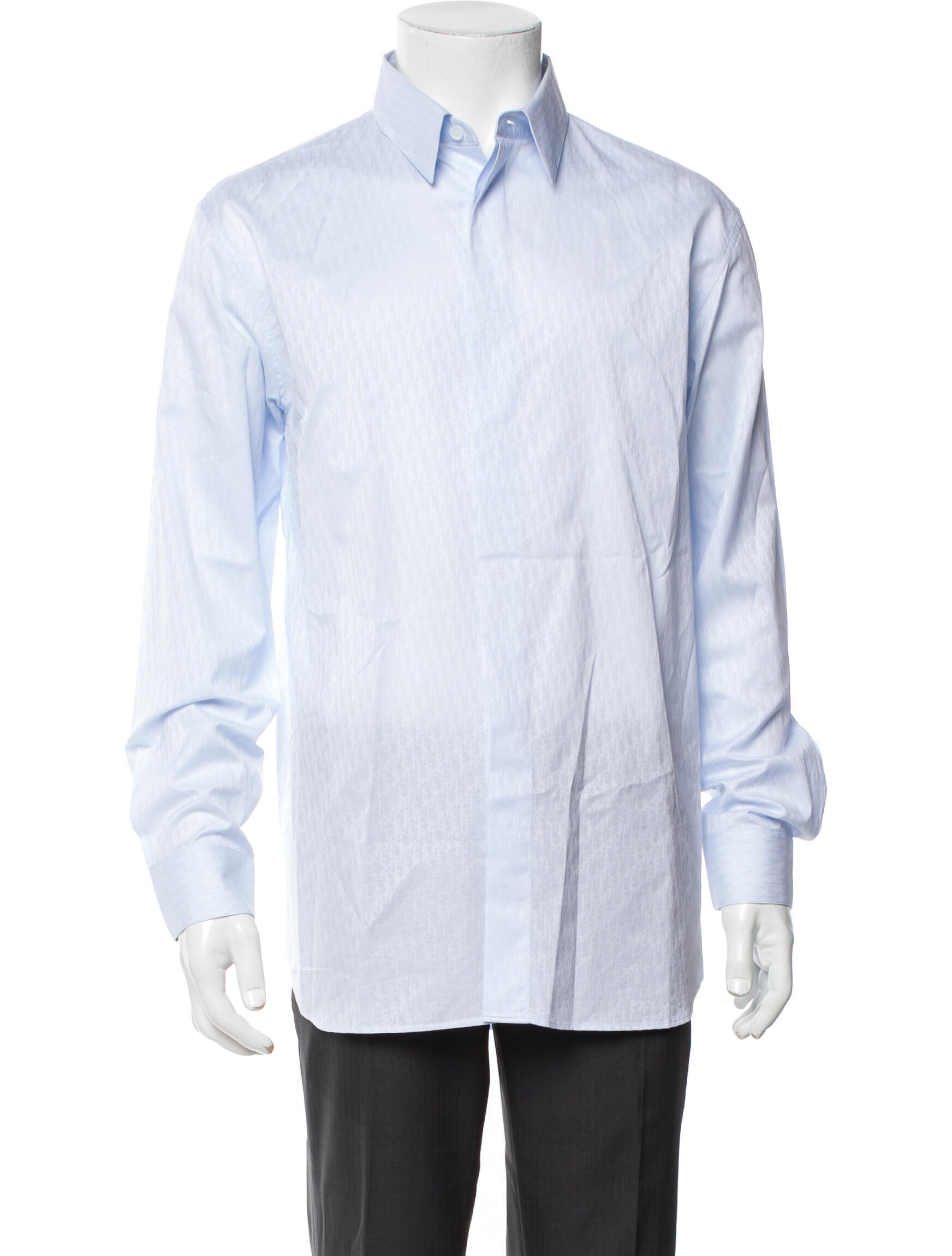 DIOR MEN 2020 Oblique Jacquard Dress Shirt