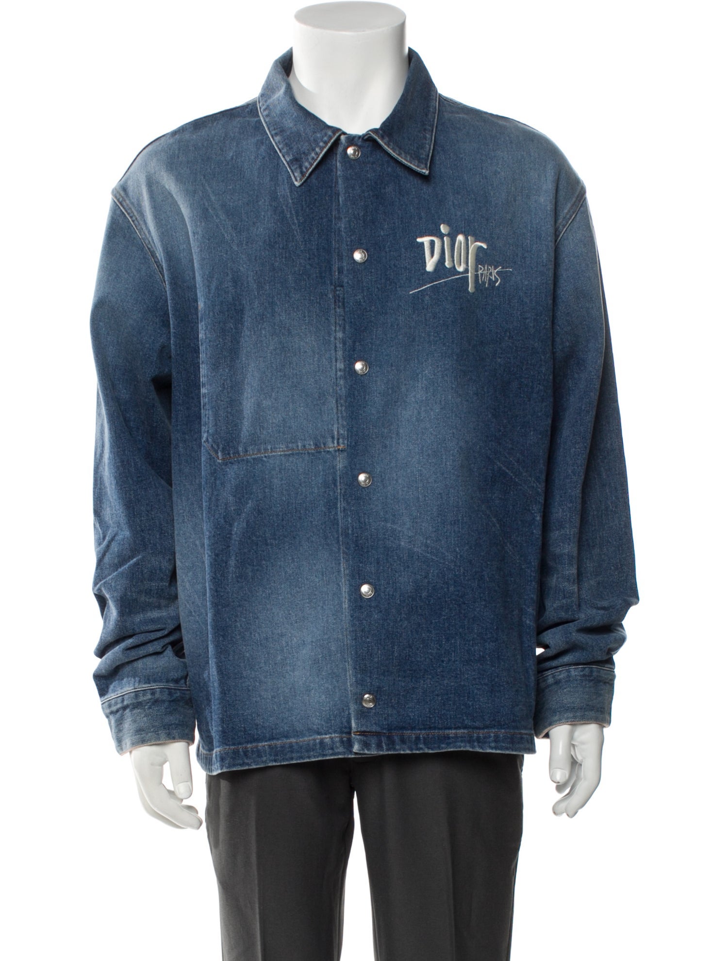 DIOR x Shawn Stussy 2020 Bee Accent Denim Shirt