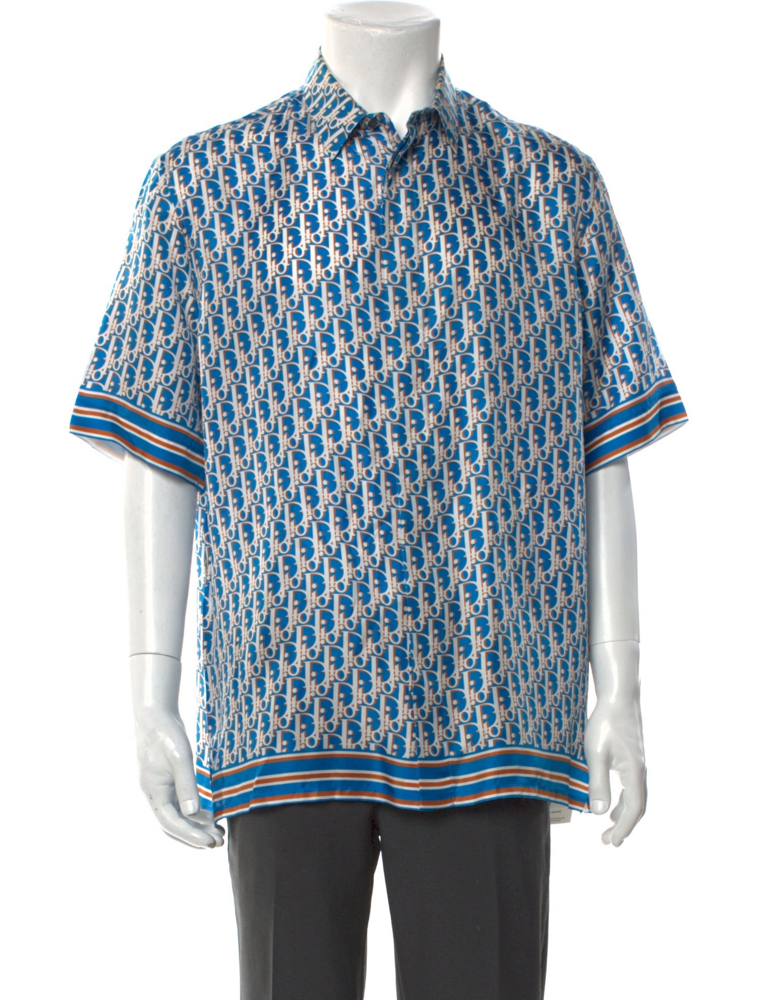 DIOR MEN Oblique Jacquard Silk Shirt
