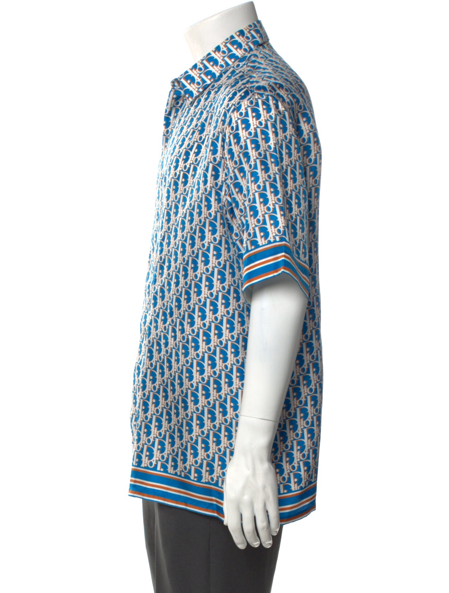 DIOR MEN Oblique Jacquard Silk Shirt