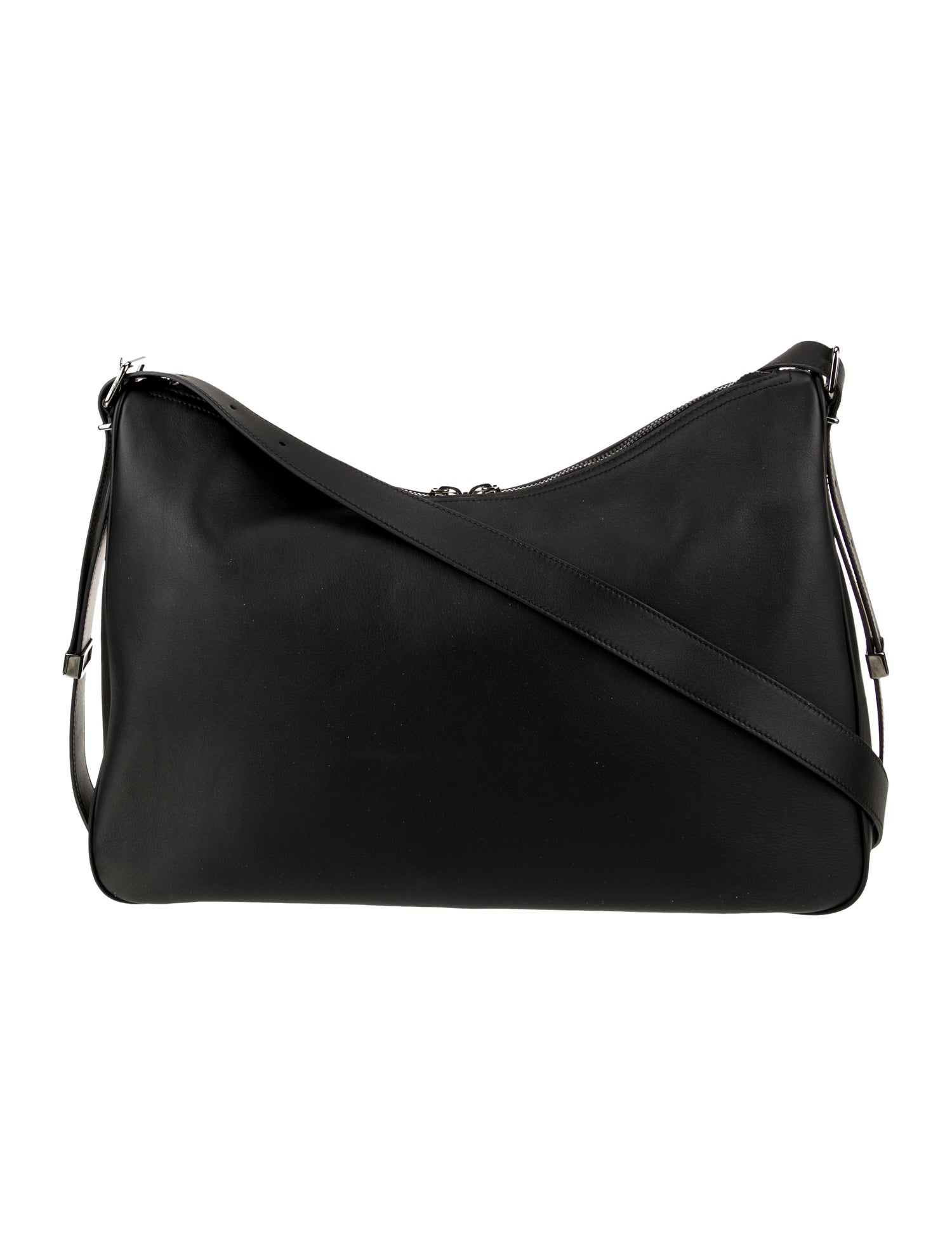 DIOR MEN Leather Slider Zipped Hobo Large 2025 - Black Messenger