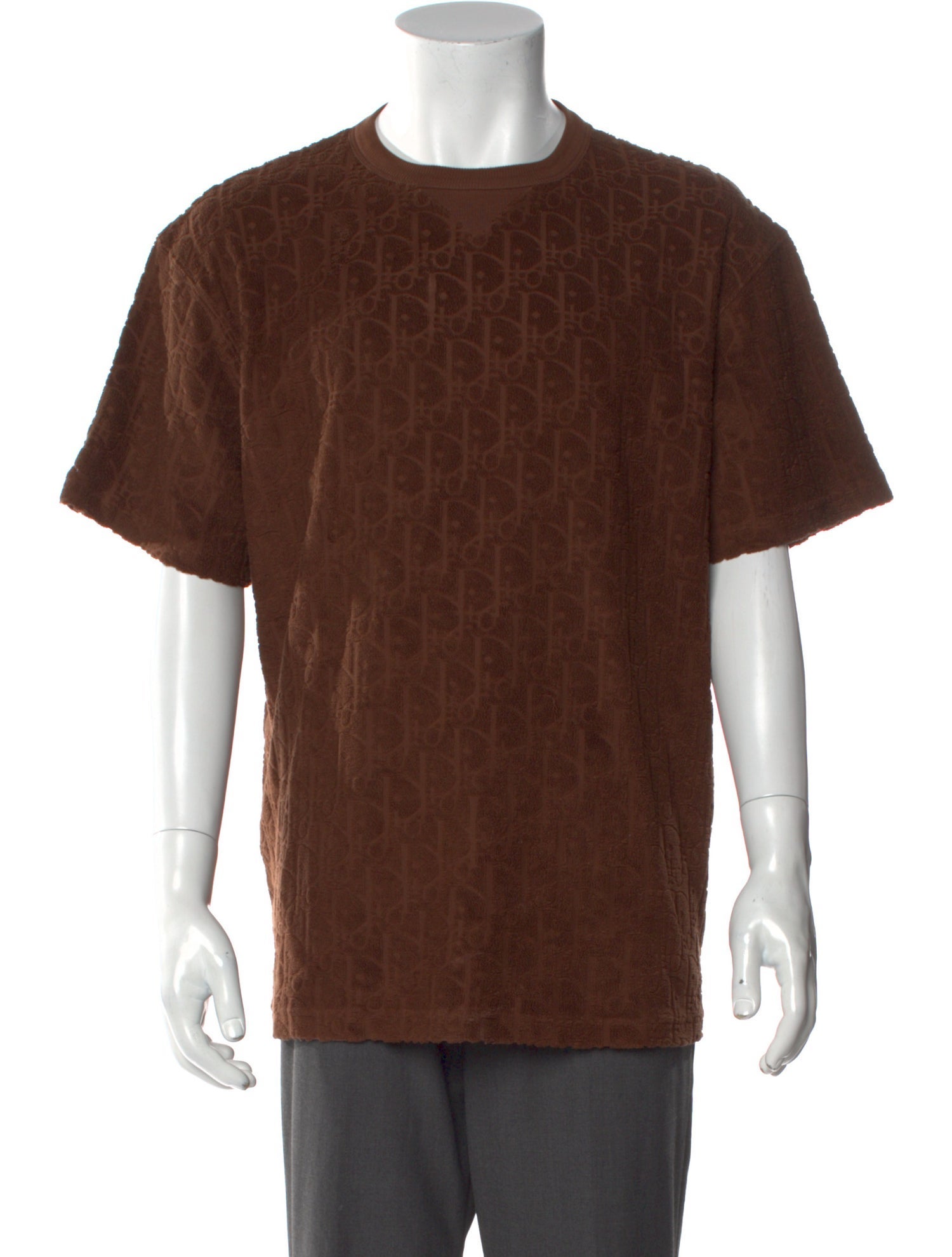 DIOR MEN Oblique Jacquard Crew Neck T-Shirt