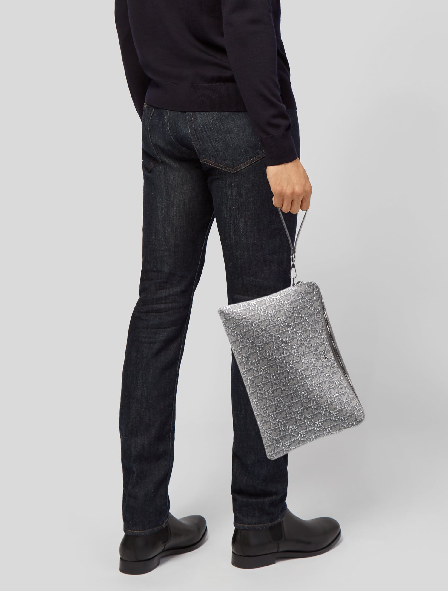 DIOR MEN Oblique Jacquard Clutch