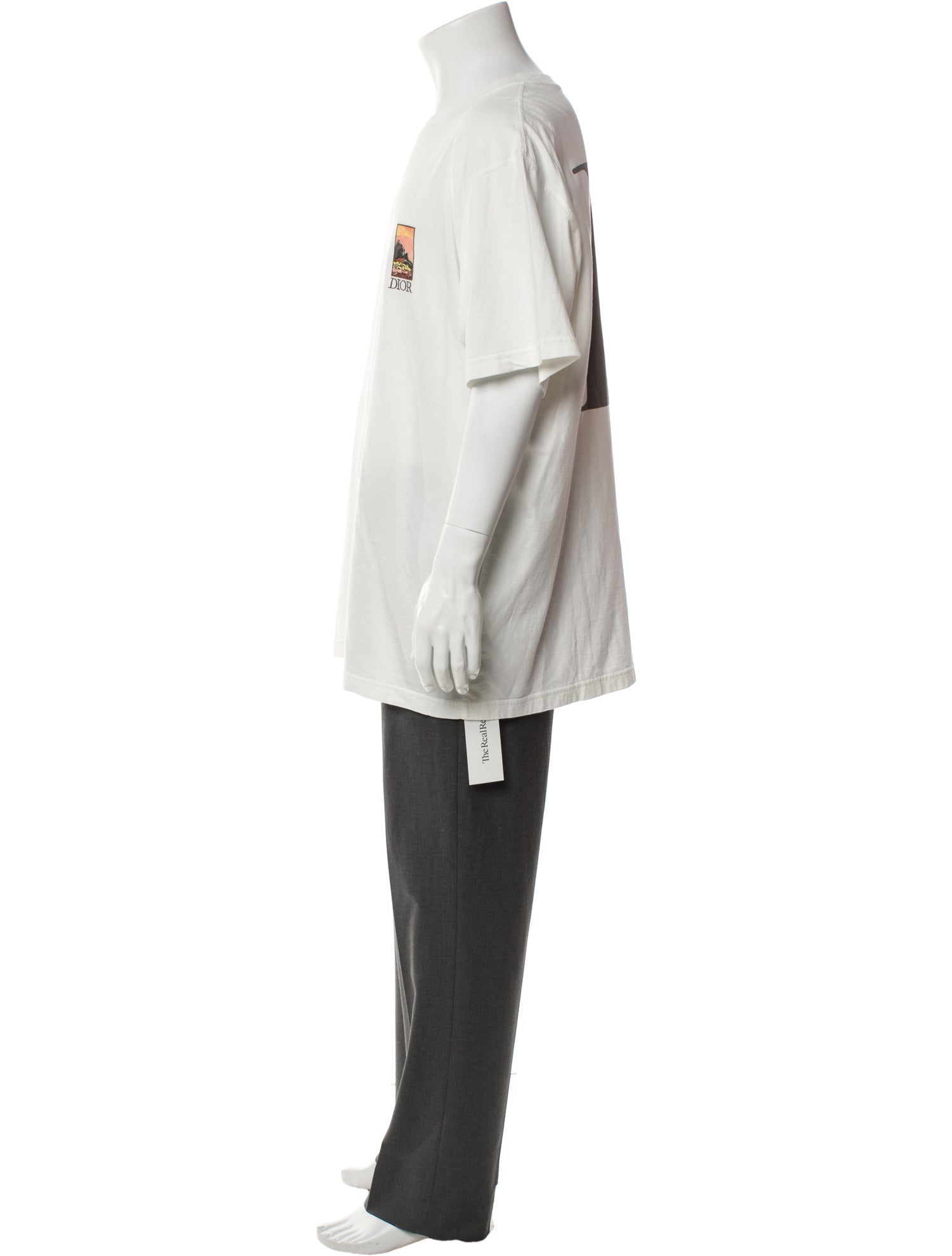 DIOR MEN Graphic Print Crew Neck T-Shirt