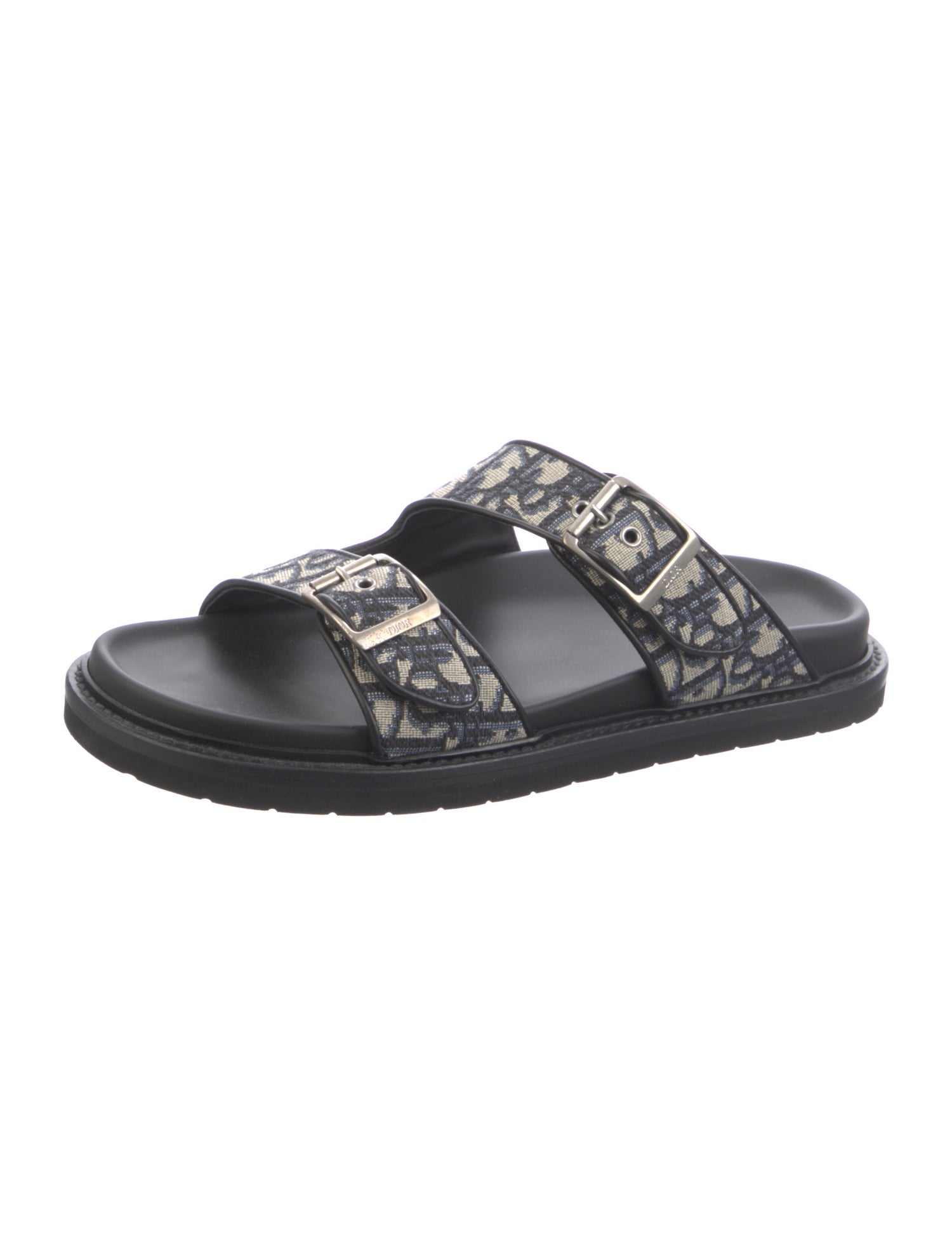 DIOR MEN Oblique Jacquard Canvas Slides