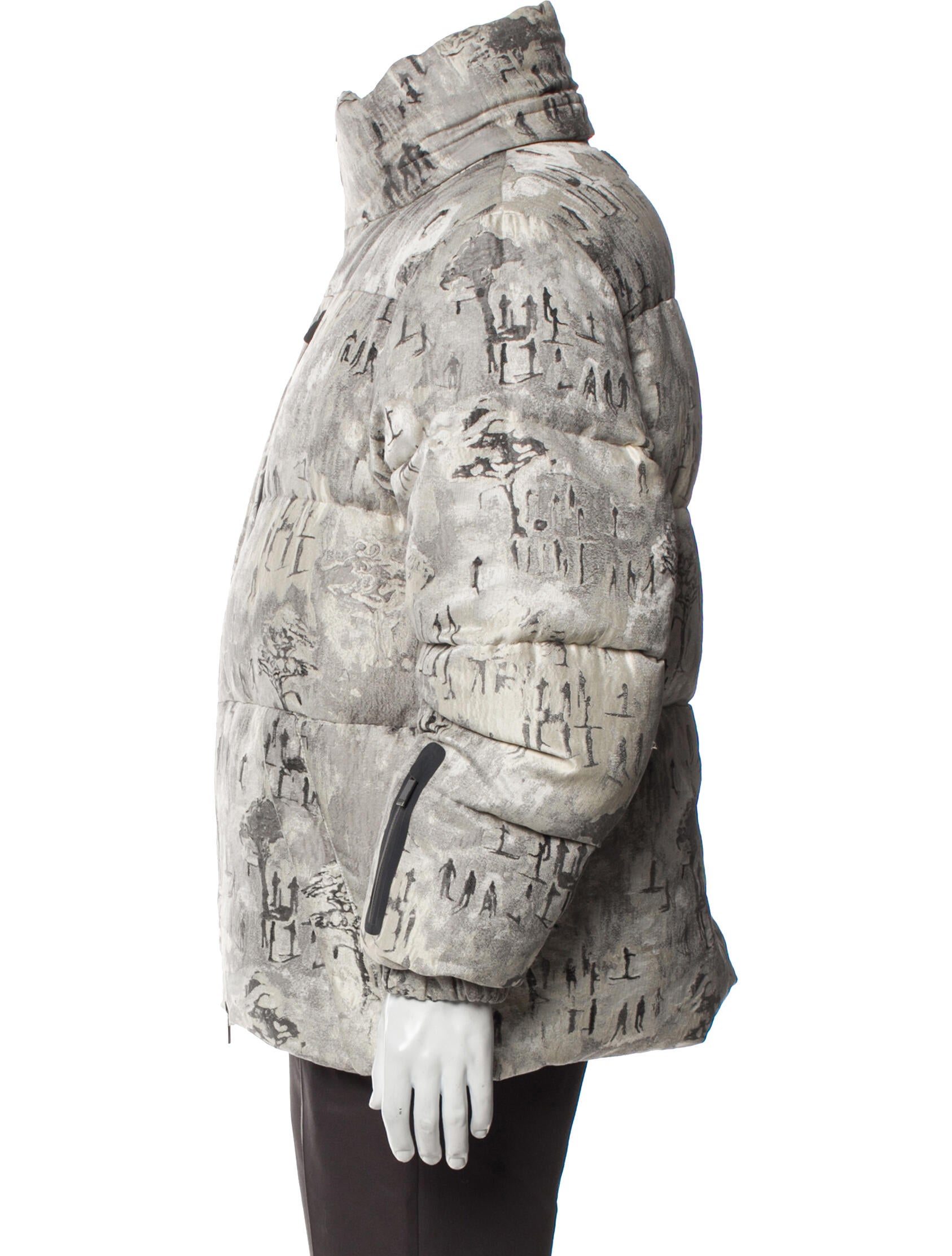 DIOR x Peter Doig 2022 Printed Puffer Coat