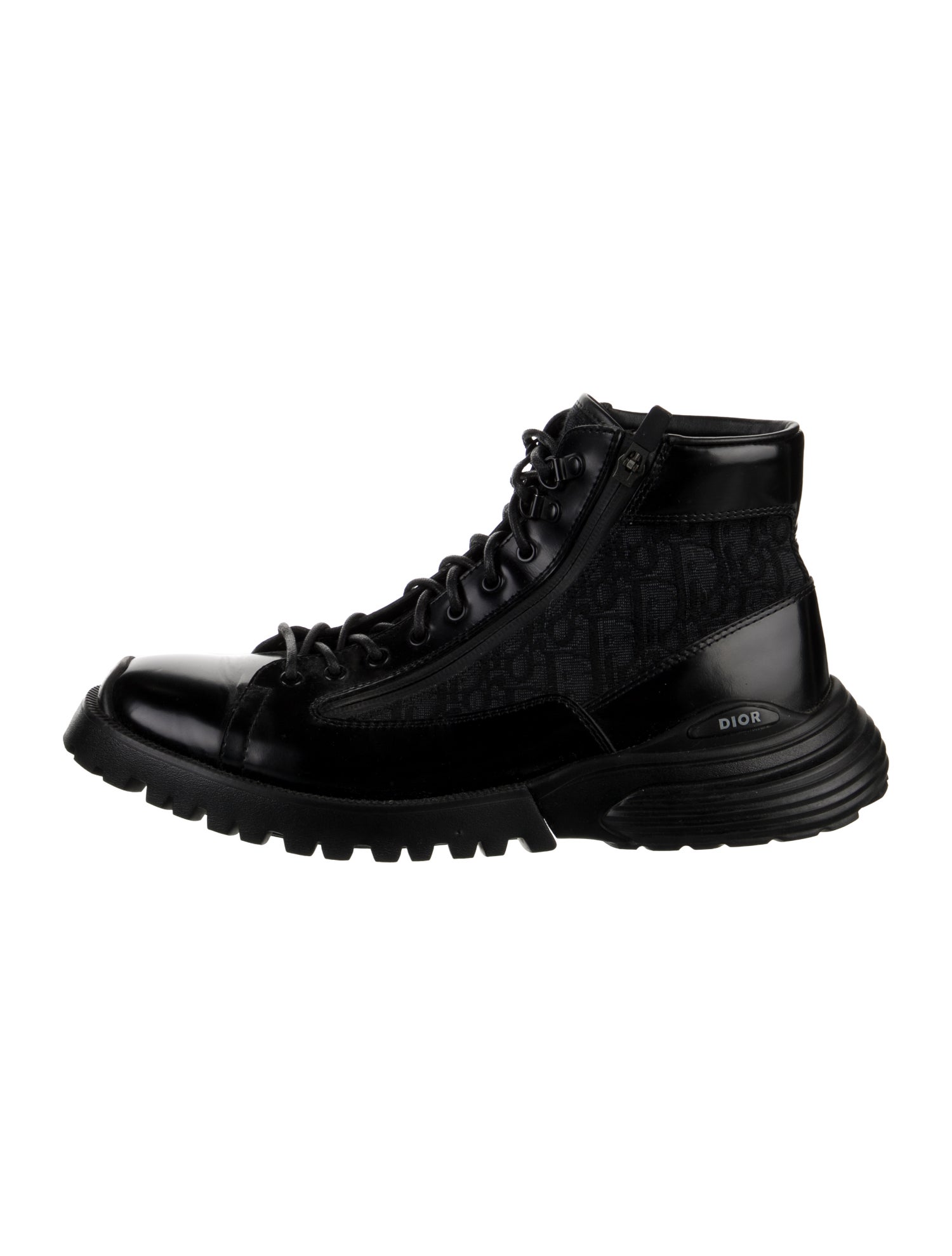 DIOR MEN Leather Lace-Up Boots