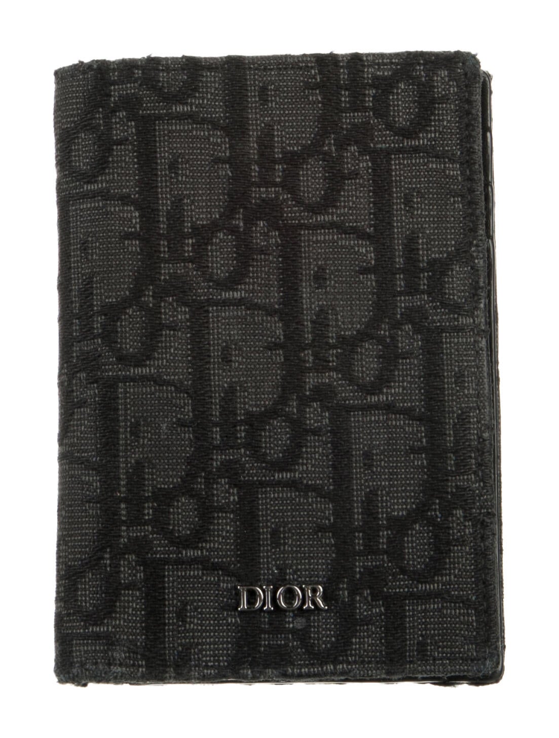 DIOR MEN Bi Fold Oblique Jacquard Wallet Canvas Wallet