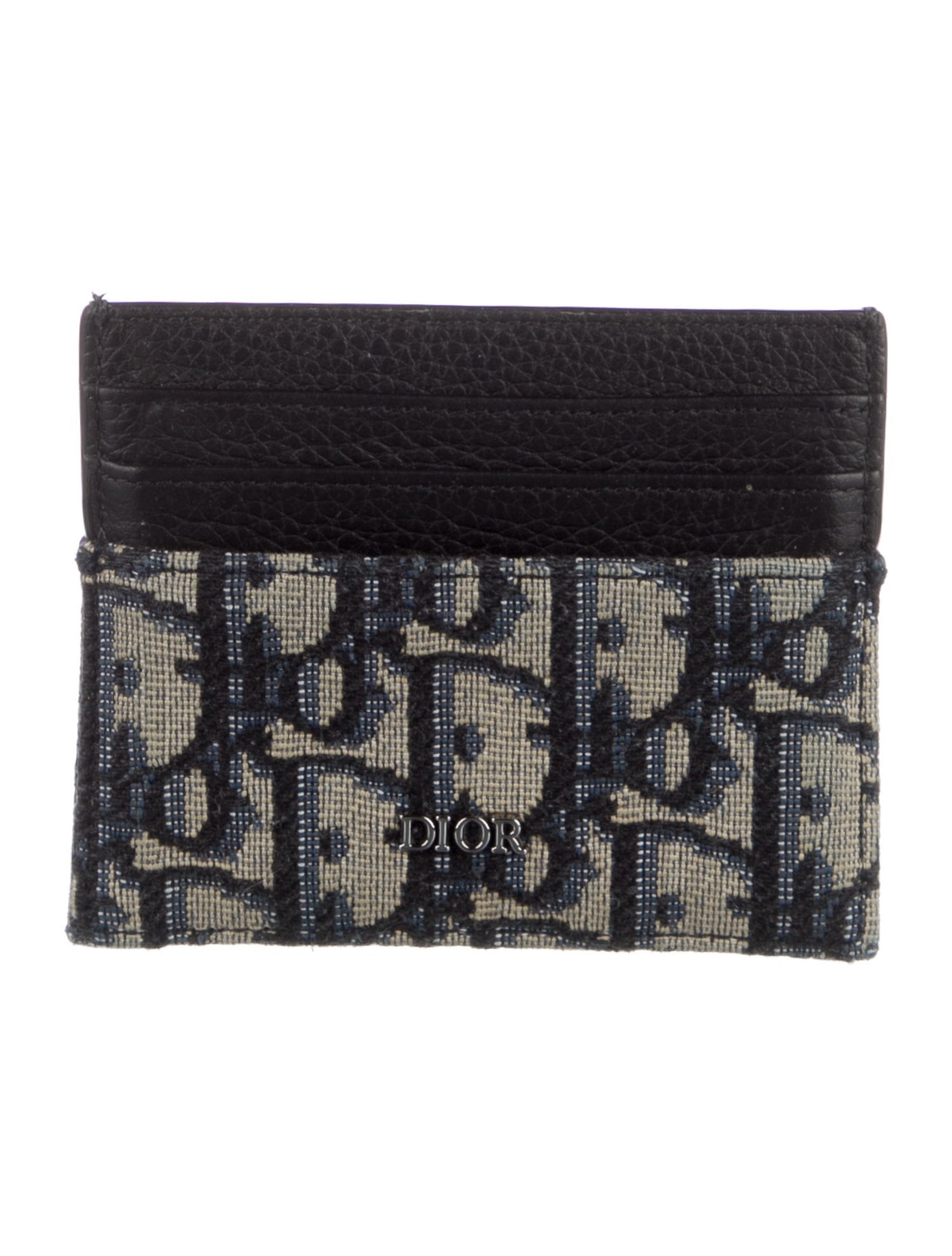 DIOR MEN Oblique Jacquard Canvas Card Holder