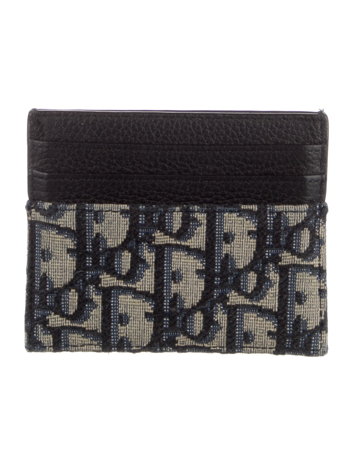 DIOR MEN Oblique Jacquard Canvas Card Holder