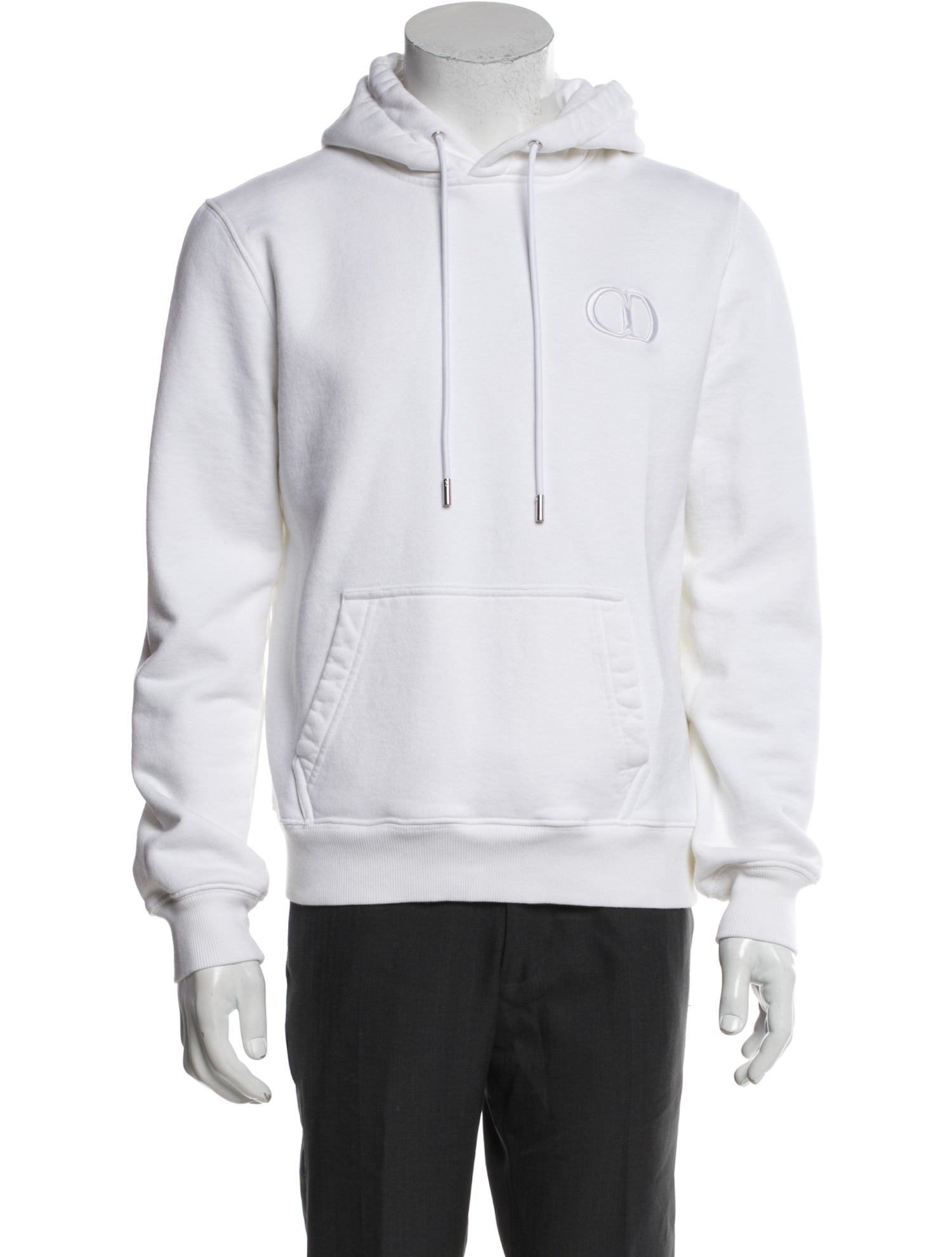 DIOR MEN 2019 CD Icon Hoodie - White Sweatshirts & Hoodies