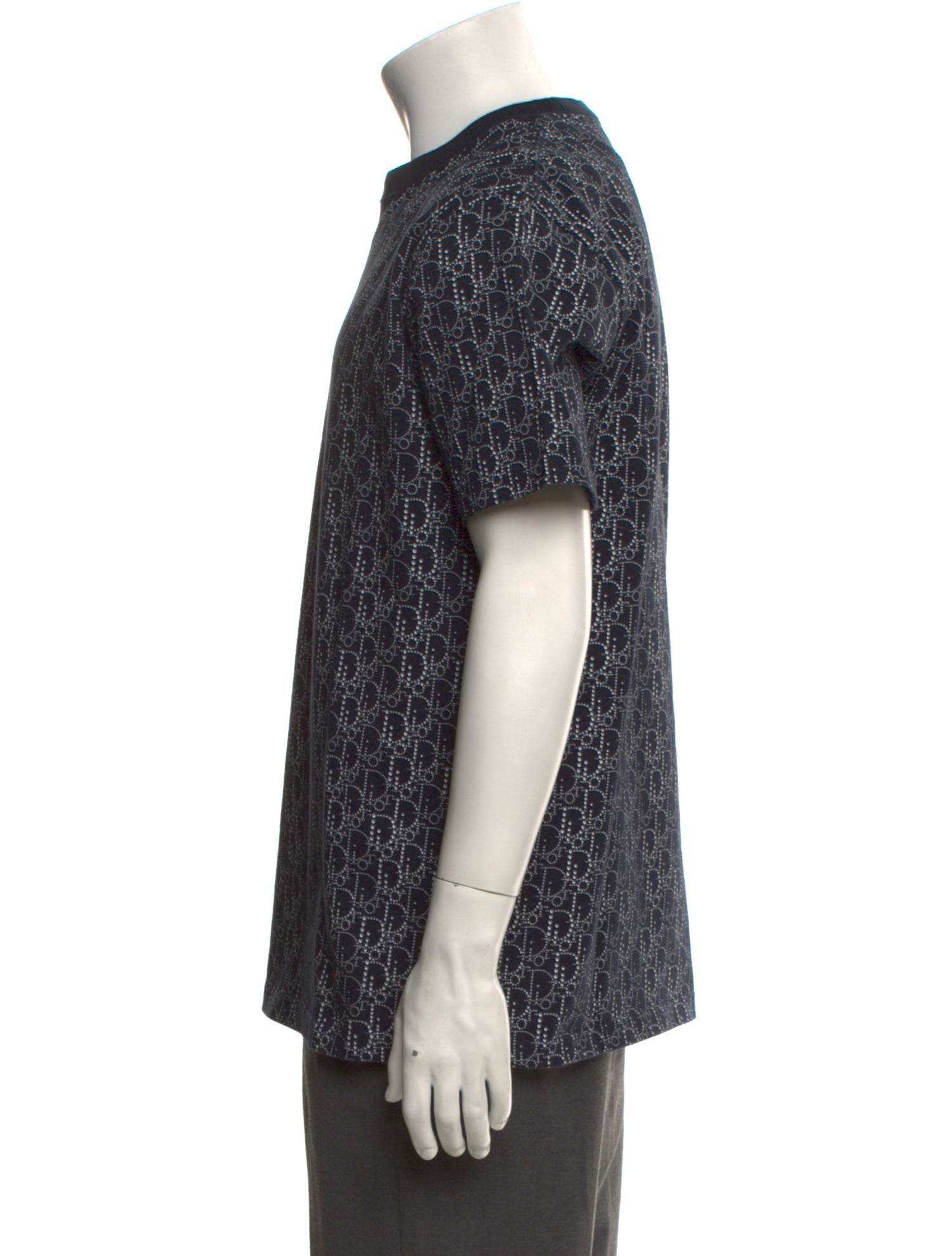 DIOR MEN Oblique Jacquard Crew Neck T-Shirt