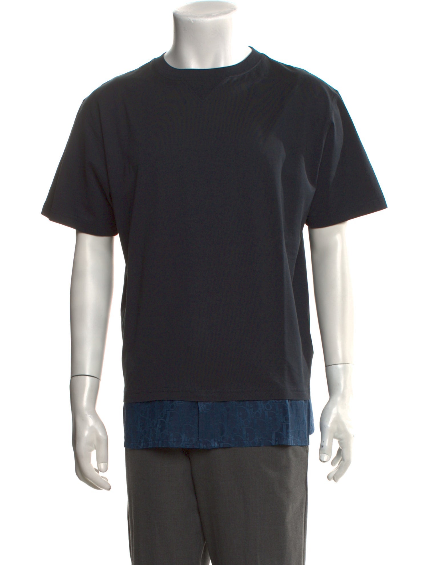 DIOR MEN Oblique Jacquard Crew Neck T-Shirt