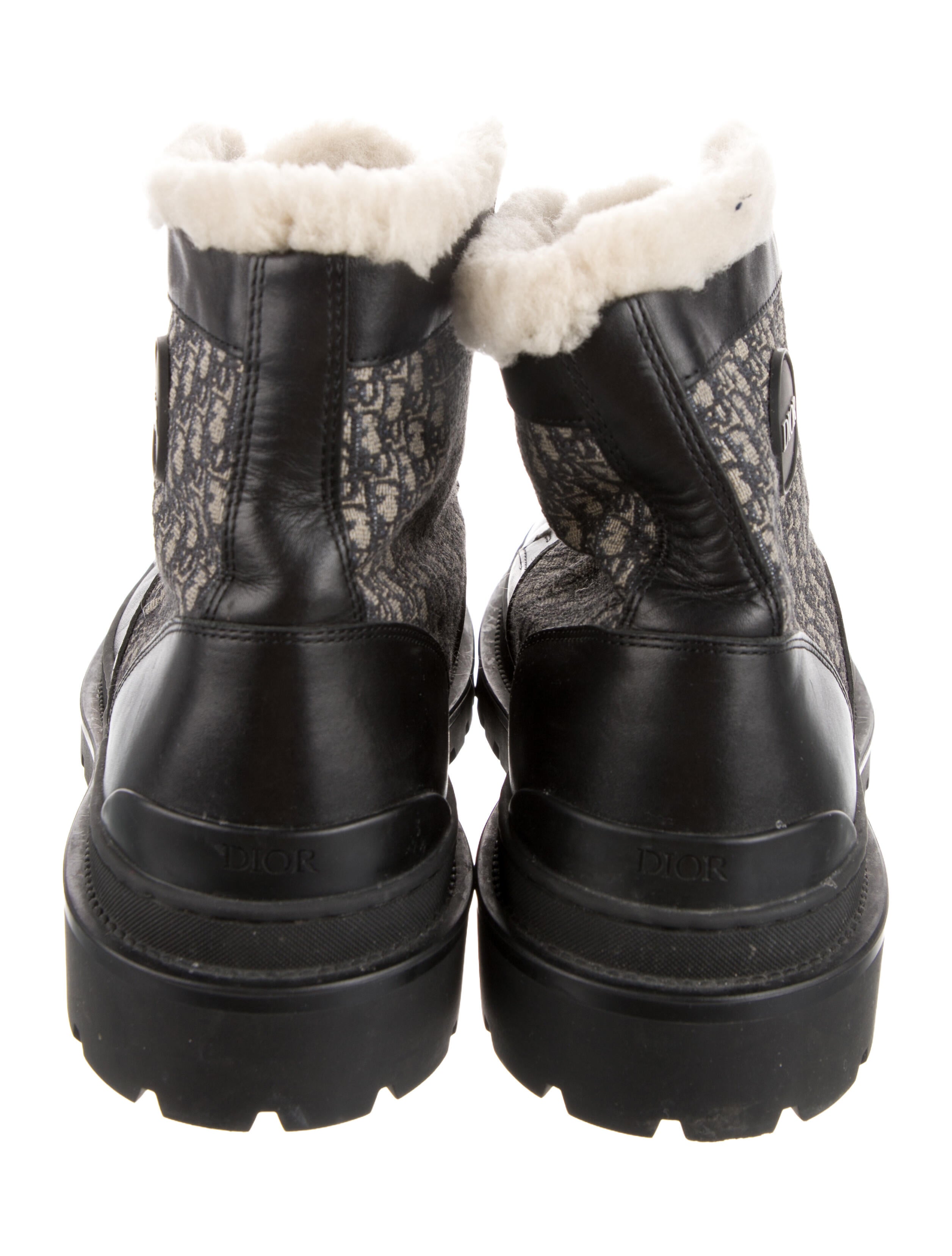 DIOR MEN Explorer III Oblique Jacquard Combat Boots - Black Boots