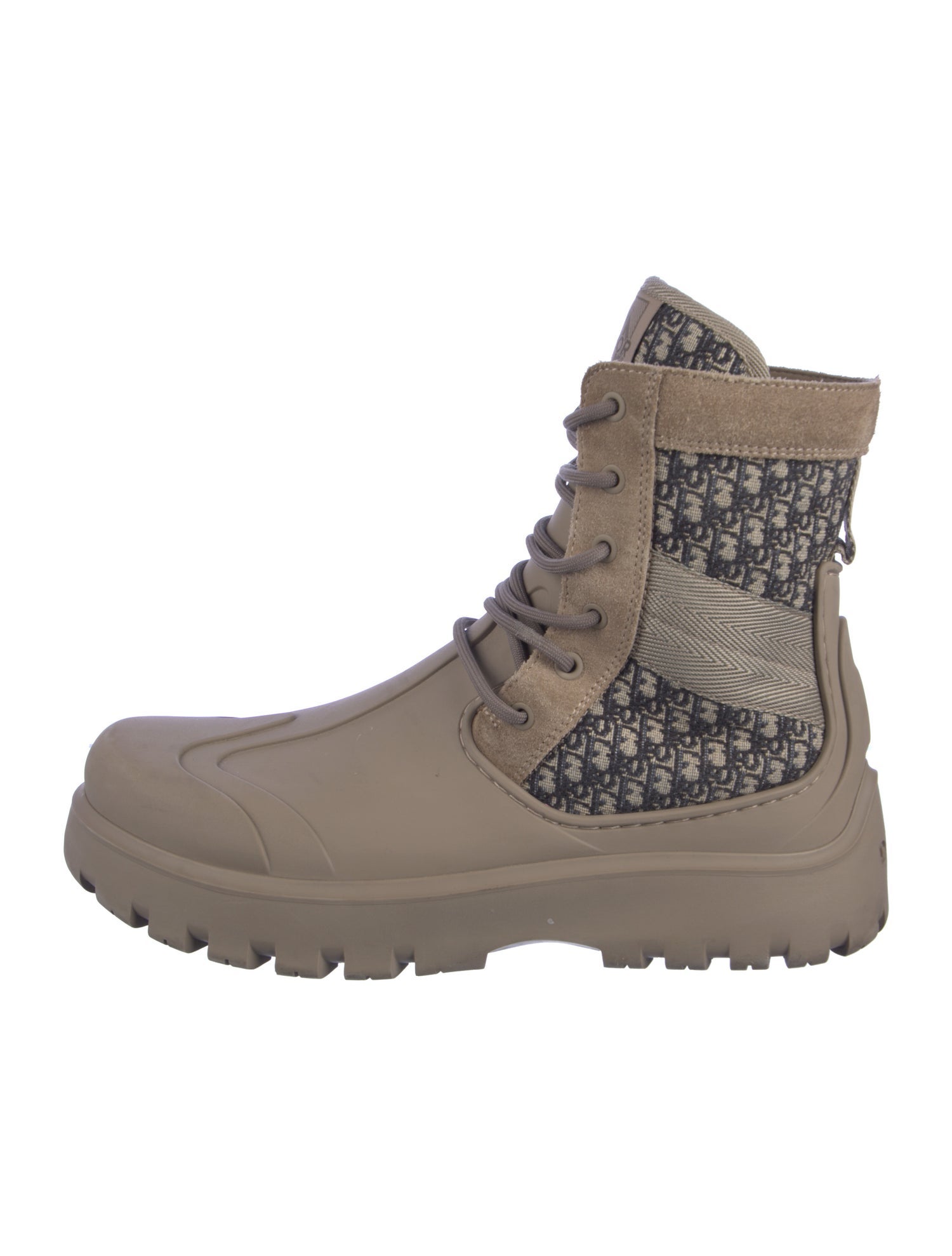 DIOR MEN Oblique Jacquard Rubber Rain Boots