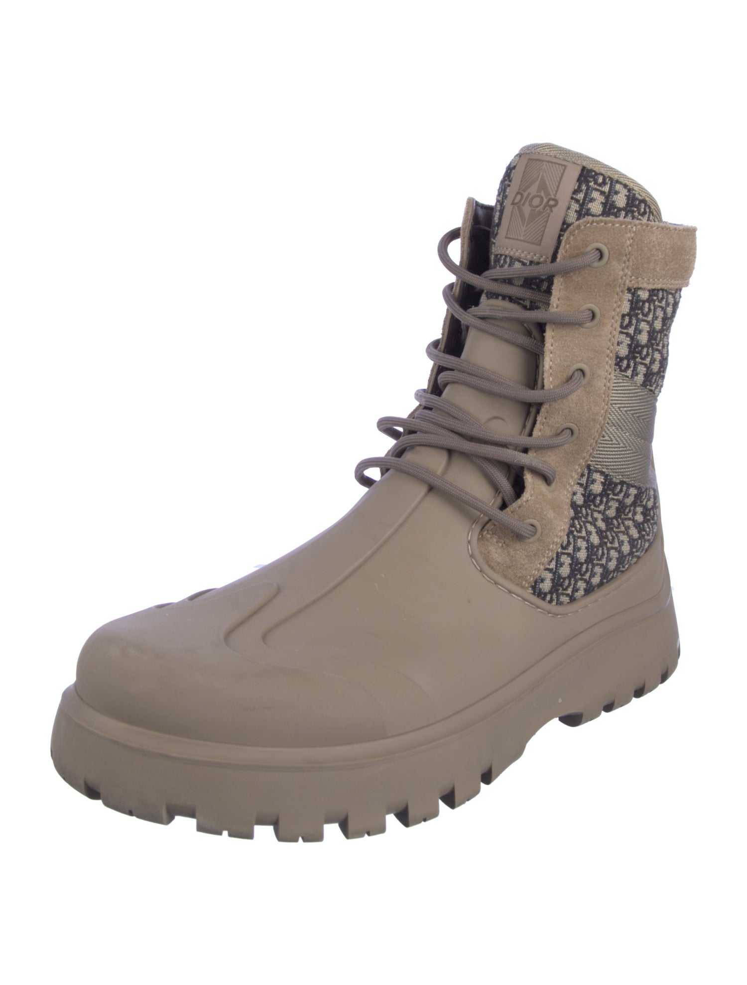 DIOR MEN Oblique Jacquard Rubber Rain Boots