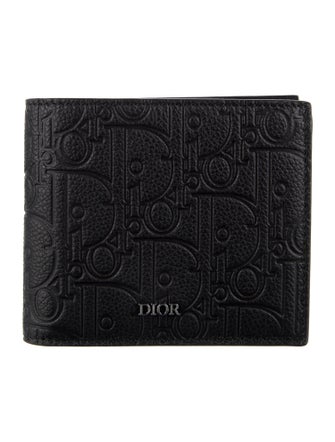 DIOR MEN Leather Printed Bifold Wallet
