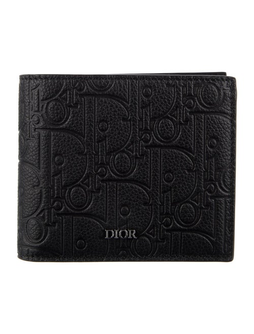 DIOR MEN Leather Printed Bifold Wallet