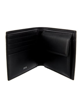DIOR MEN Leather Printed Bifold Wallet
