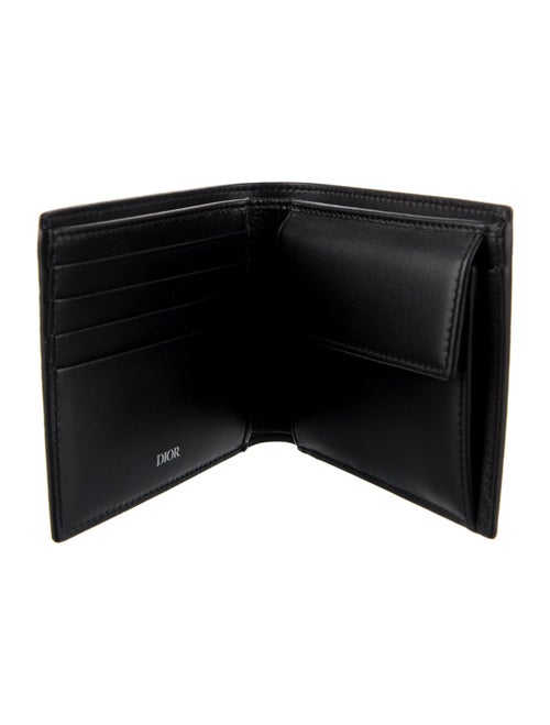 DIOR MEN Leather Printed Bifold Wallet